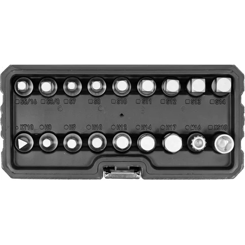 YATO YT-05991 alyvos kamščių galvučių rinkinys, 3/8″, 18 vnt. image 2
