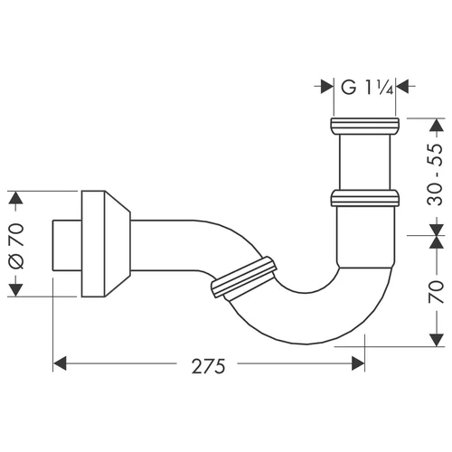Hansgrohe Bide sifonas 55237000 image 2