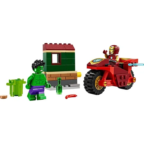 LEGO® Marvel Geležinis žmogus su motociklu ir Halkas 76287 image 3