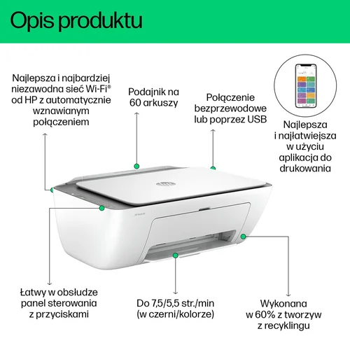 HP DeskJet 2820e belaidis daugiafunkcis spausdintuvas, pilkas image 3