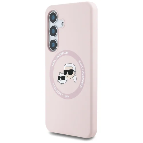 Karl Lagerfeld MagSafe silikoninis dėklas Samsung Galaxy S25, rožinis image 2