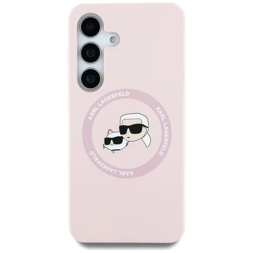 Karl Lagerfeld MagSafe silikoninis dėklas Samsung Galaxy S25, rožinis image 3