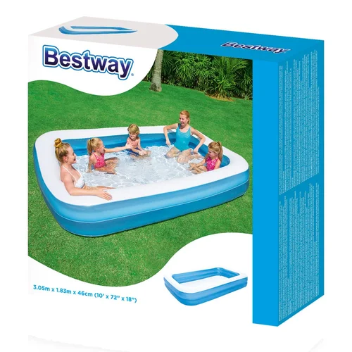 Bestway 54150 9805 pripučiamas baseinas 305x183x46 cm Mėlynas image 3