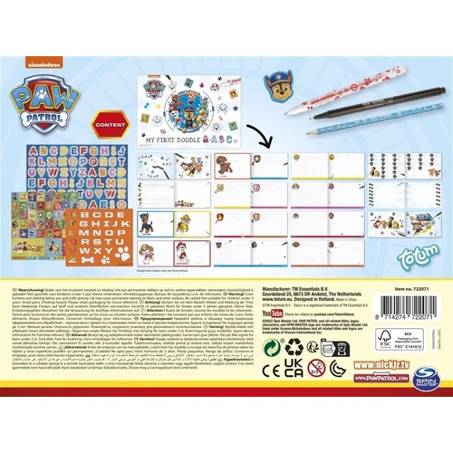 Kūrybos rinkinys Totum Paw Patrol 4030103-0734 image 2