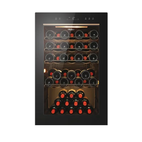 Haier Wine Bank 50 Serie 3 HWS49GAE vyno šaldytuvas, 49 butelių, juodas image 1