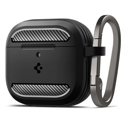 Spigen Rugged Armor dėklas AirPods 4, juodas image 1