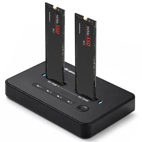 Qoltec 52366 M.2 NVMe SSD dokų stotis, 2 × 8 TB image 1