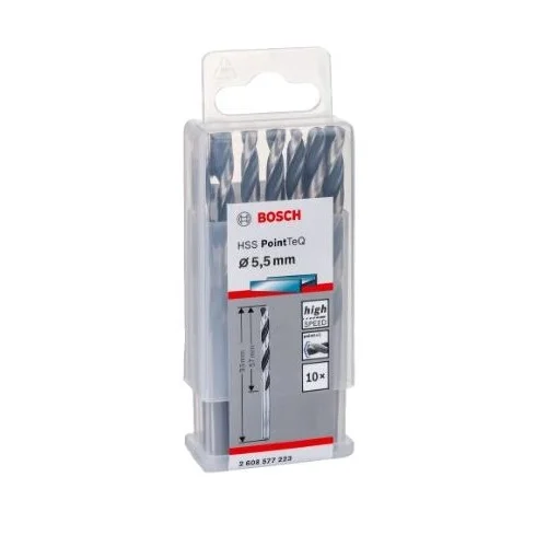 Bosch PointTeQ Grąžtas metalui 5,5x57x93 mm, 10 vnt. image 2