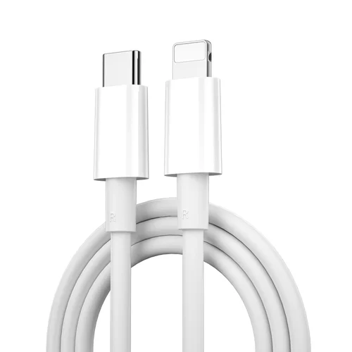 WiWU Wi-C008 USB-C–Lightning kabelis, 30 W, 1,2 m, baltas image 1