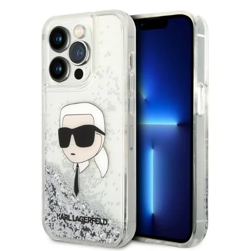 Karl Lagerfeld KLHCP14LLNKHCH dėklas iPhone 14 Pro, sidabrinis image 1