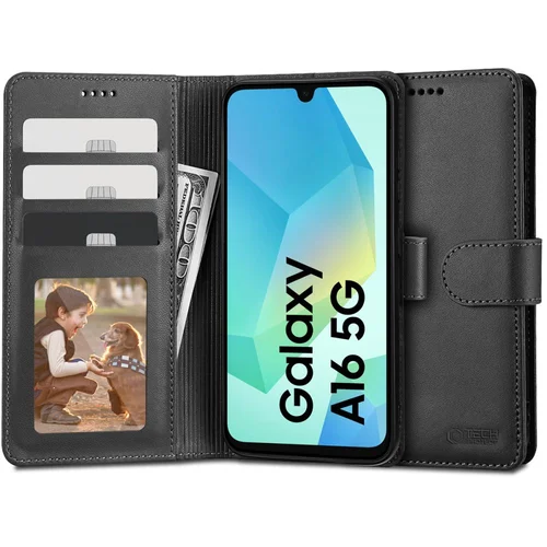 Tech-Protect piniginės dėklas Samsung Galaxy A16, juodas image 1