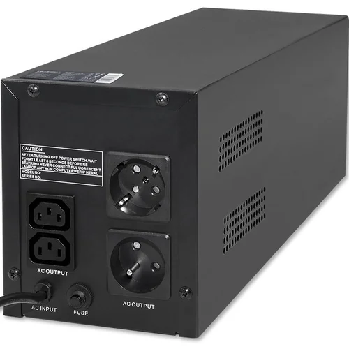 Qoltec 53776 UPS 1,5 kVA 900 W, 4 lizdai image 2
