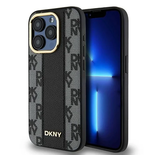 DKNY Checkered Mono odinis MagSafe dėklas iPhone 15 Pro Max, juodas image 1