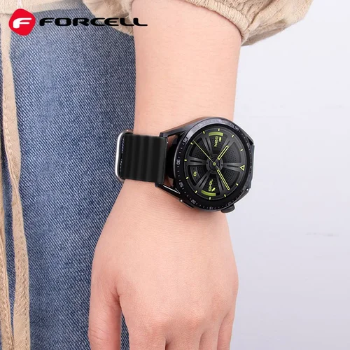 Forcell F-Design FS01 22 mm juodas dirželis Samsung laikrodžiui image 2