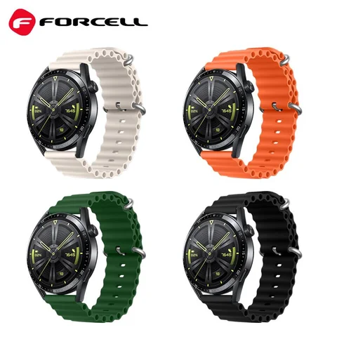 Forcell F-Design FS01 22 mm juodas dirželis Samsung laikrodžiui image 3