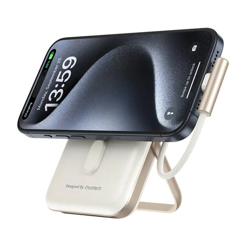 Choetech B735 magnetinis išorinis akumuliatorius 10000 mAh, baltas image 3