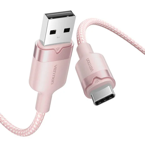 Vention CTNPH USB-A–USB-C kabelis, 2 m, rožinis image 2