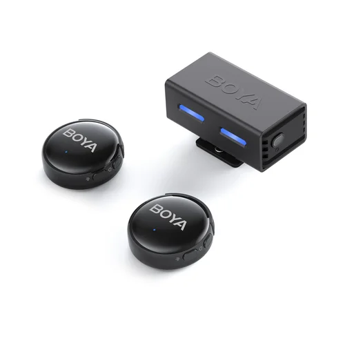 BOYA BOYALINK 3-02 belaidžių mikrofonų rinkinys, USB-C, juodas image 2