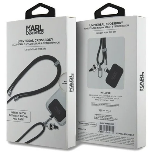 KARL LAGERFELD KLUCNMSCKIK Crossbody Cord Ikonik juoda image 3