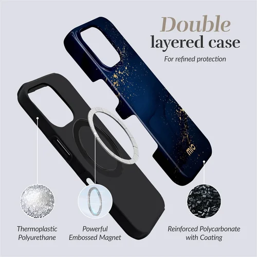 MIO Midnight Sparkle Magsafe Case iPhone 16 Plus Mėlyna image 1