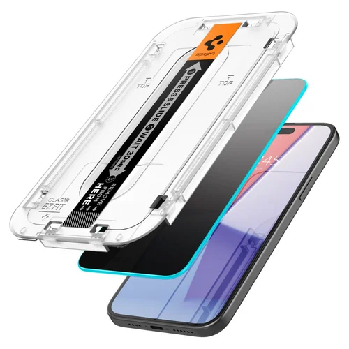 Spigen Glas.tR EZ Fit privatumo stiklas iPhone 15 Plus image 2