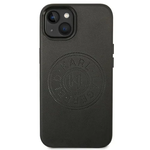 Karl Lagerfeld Oda Perforuota Logo dėklas iPhone 14 Plus, juodas image 3