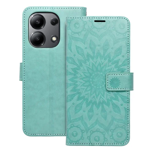MEZZO knygų dėklas Xiaomi Redmi Note 13 4G, mandala, žalias image 1