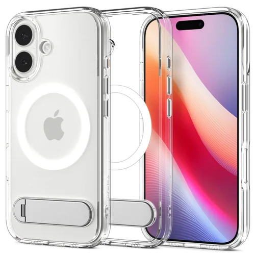 Spigen Ultra Hybrid S MagSafe dėklas iPhone 17, skaidrus ir baltas image 1