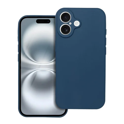 Minkštas silikoninis dėklas iPhone 16, tamsiai mėlynas image 1