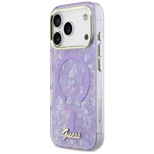 Guess IML Shell Script Metal MagSafe dėklas iPhone 17 Pro Max, purpurinis image 2