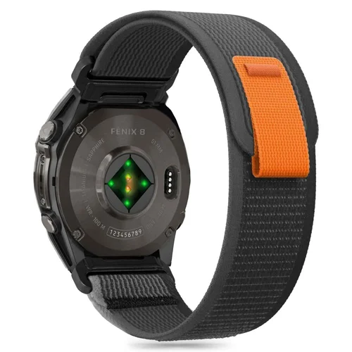 Tech-Protect nailoninis dirželis Garmin Fenix 5X/5X Plus/6X/6X Pro/7X/8 51 mm, juodas image 1