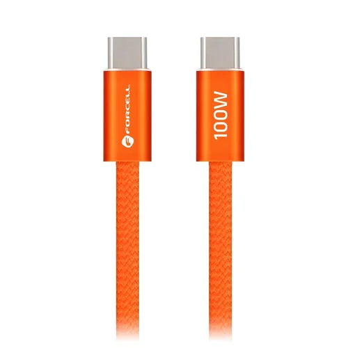 Forcell F-Energy CCFN23 USB-C laidas 1,2 m oranžinis image 2