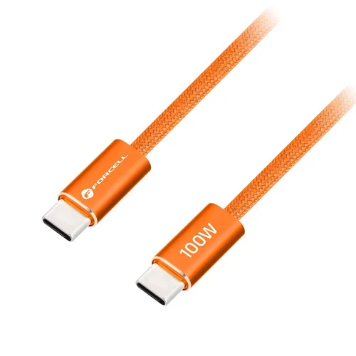 Forcell F-Energy CCFN23 USB-C laidas 1,2 m oranžinis image 3