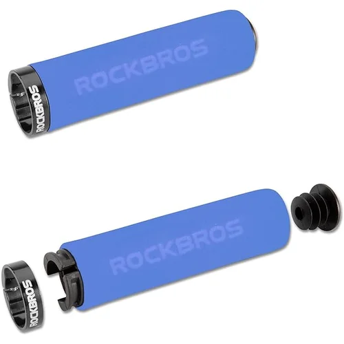 Rockbros BT1001BLBK kempinės dviračio vairo rankenos, mėlynos ir juodos image 2