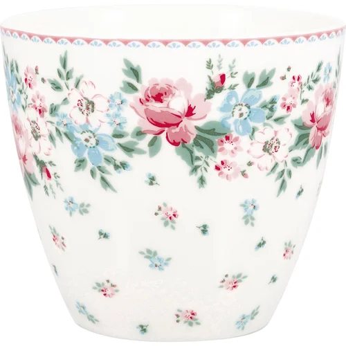GreenGate CLARA latte puodelis, baltas image 1