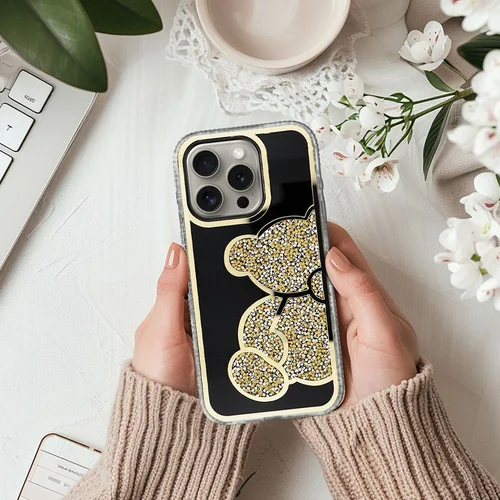 TEDDY RAIŠTIS dėklas iPhone 17 Pro Max, auksinis image 3