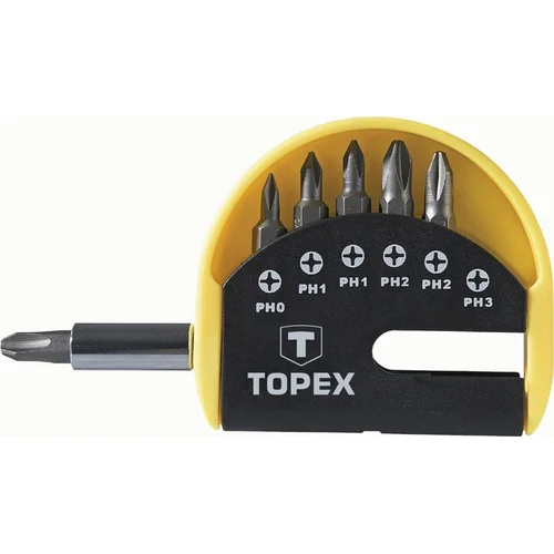 Topex Philips CrV kryžminiai antgaliai su laikikliu 7 vnt image 1
