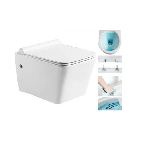 Pakabinamas unitazas Mexen Cube Rimless Duroplast Slim image 2