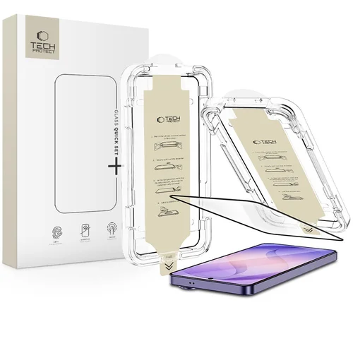 Tech-Protect Quick Set AR+ antirefleksinis stiklas Samsung Galaxy S26 Ultra, juodas image 1