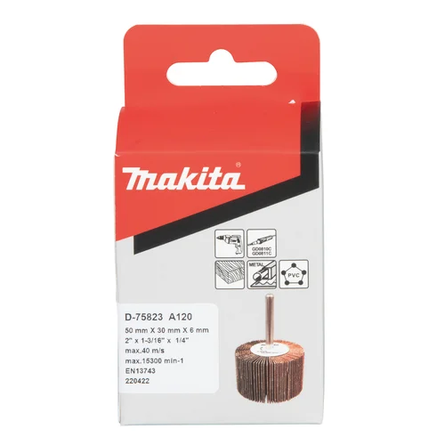 Makita D-75823 lapelinio šlifavimo antgalis 50 x 30 mm, A120 image 3