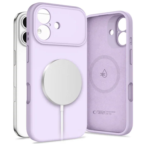 Tech-Protect silikoninis MagSafe dėklas iPhone 17, violetinis image 1
