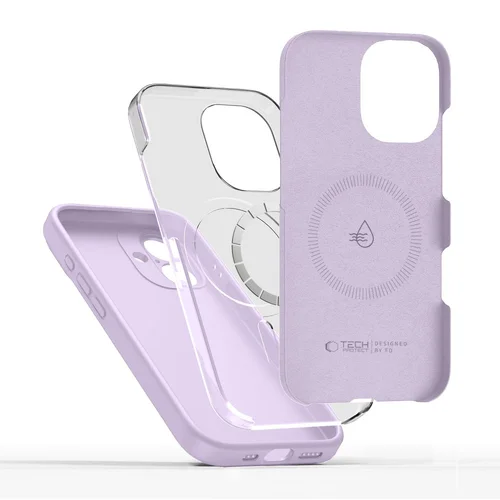 Tech-Protect silikoninis MagSafe dėklas iPhone 17, violetinis image 2
