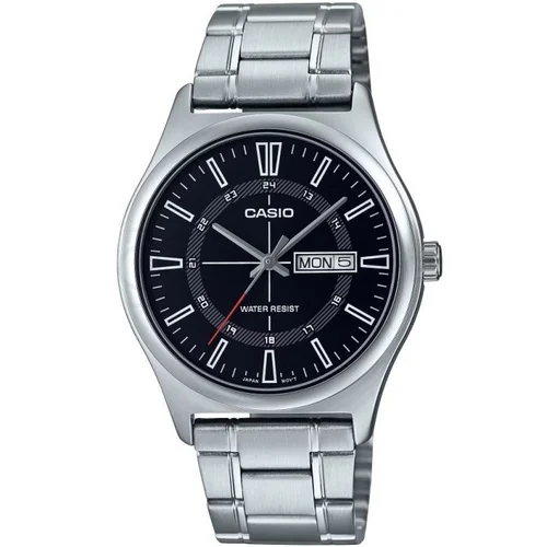 Casio MTP-V006D-1C vyriškas laikrodis, juodas ciferblatas image 1