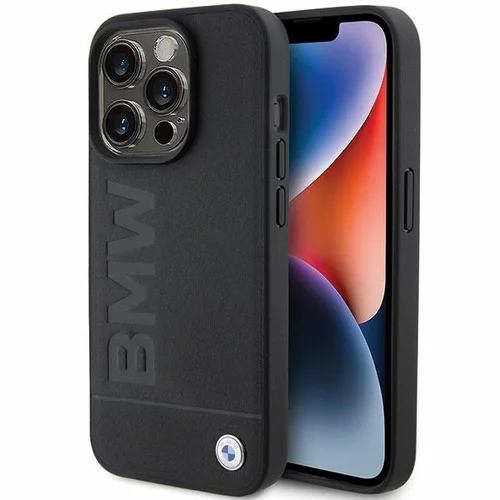BMW Hot Stamp odinis dėklas iPhone 15 Pro, juodas image 1