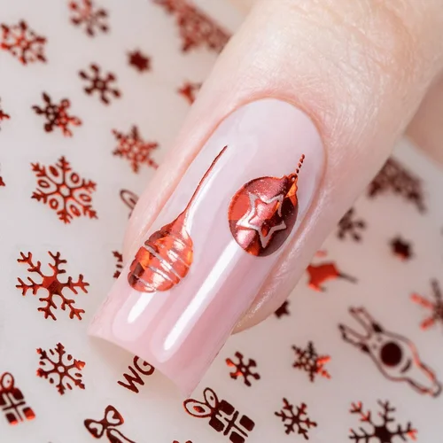 MOLLY NAILS RED WG444 nagų lipdukai image 2