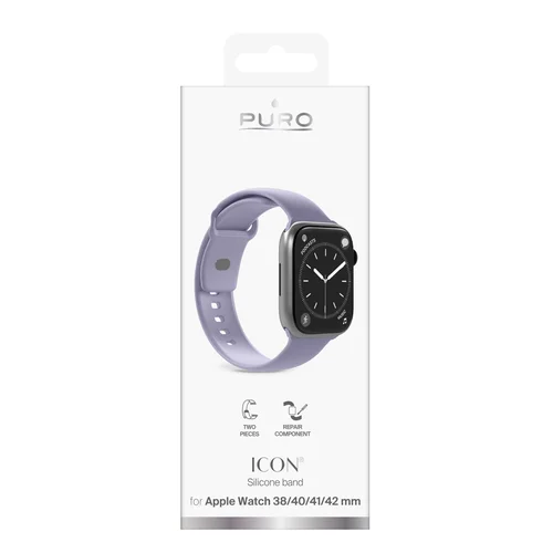 Puro Icon silikoninis dirželis Apple Watch 38–42 mm, violetinis image 2