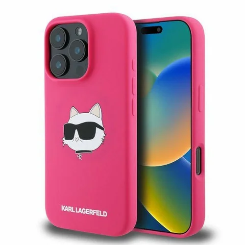 Karl Lagerfeld Choupette MagSafe dėklas iPhone 16 Pro Max, fuksija image 1