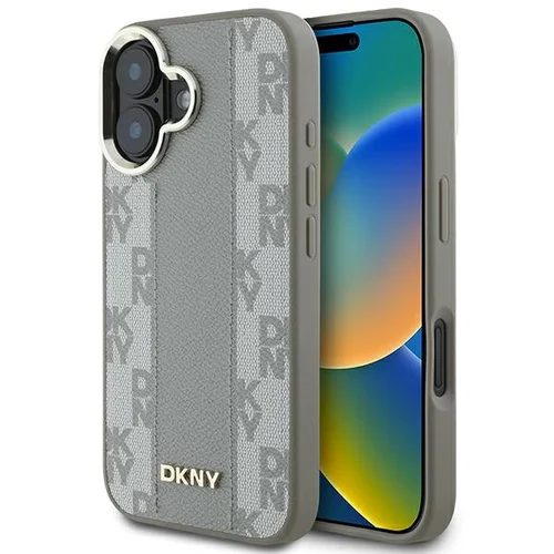 DKNY Checkered MagSafe dėklas iPhone 16, smėlinis image 1