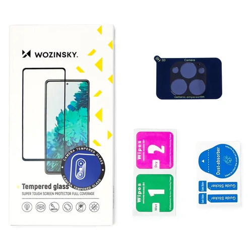 Wozinsky 9H iPhone 15 kameros stiklas, juodas image 3