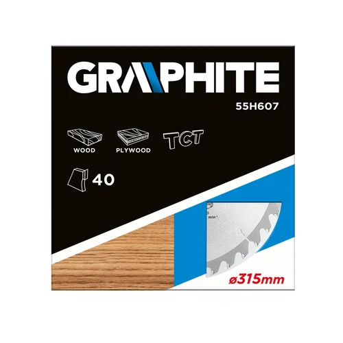 GRAPHITE Pjovimo diskas 315 x 30 mm, 40 dantų image 2